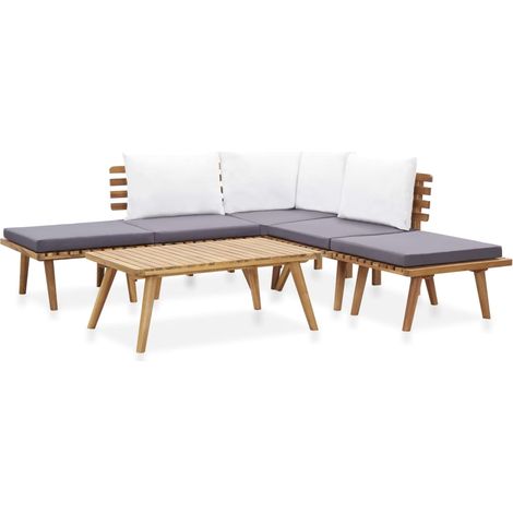 6-teiliges Garten-Lounge-Set aus Massivholz Akazie vidaXL (1/5)