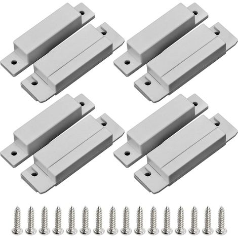 4 Ensembles MC-31B Blanc Montage en Surface Filaire NC-NO Capteur de Contact de Porte Alarme Magnétique Interrupteur Reed (1/5)