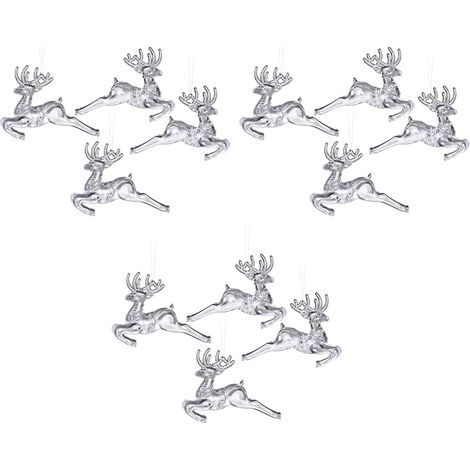Transparente Acryl-Kristallornamente, Weihnachtsbaumanhänger, DIY-Weihnachtsdekoration, Stil 2