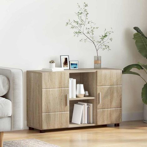 Vidaxl – Buffet en bois d'ingénierie – Style moderne – Dimensions 88.5 x 30.5 x 55.5 cm – Rangement pratique pour salon ou bureau