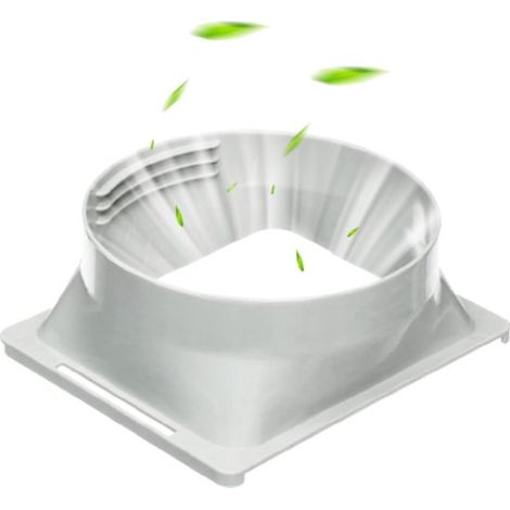 Adaptador de aire acondicionado para manguera de ventana y acoplamiento de tubo de escape (1/2)