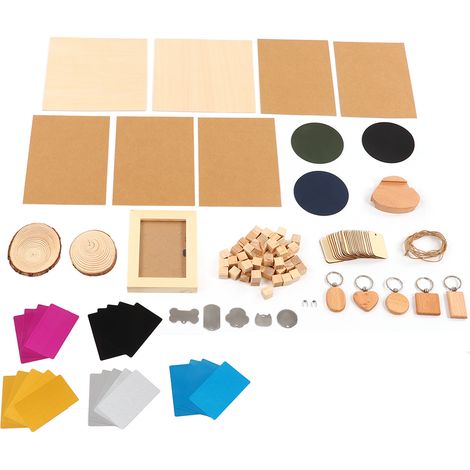 Kit de matériaux spécialisés pour machine de gravure laser : onze types de matériaux pour la gravure laser DIY à l’aide de machines de gravure laser CNC. (1/5)