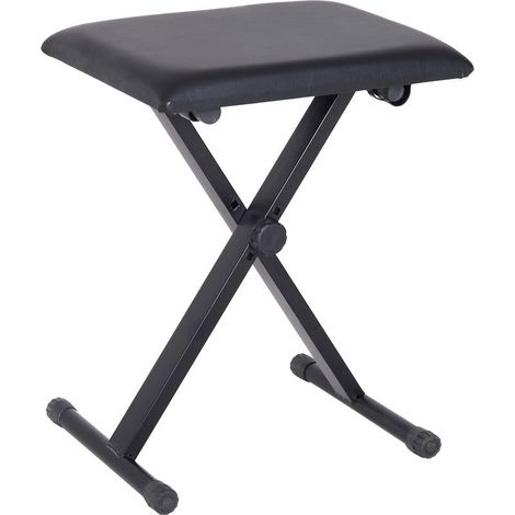 Stool of piano pliant, height adjustable (37-47 cm), seat rembourree in PU, feet in metal non, load maximum 100 kg, black (1/5)