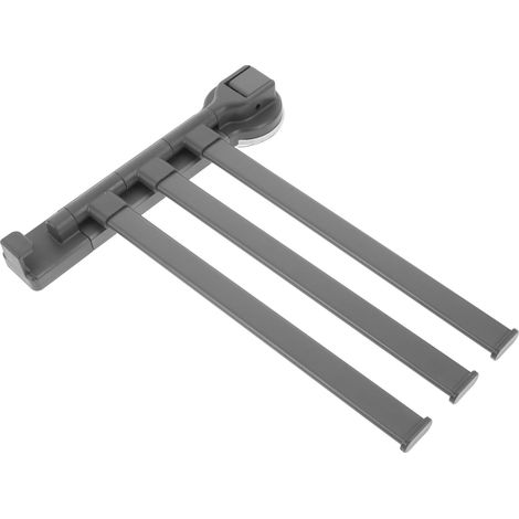 Porte-serviettes rotatif à ventouses 3 barres pour salle de bain, organisateur serviettes sans (1/5)