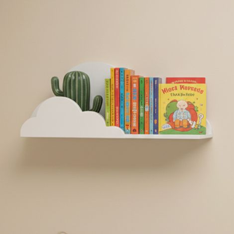 Estantería de pared Nube - Blanca, un complemento de diseño para la habitación de los niños. (1/5)