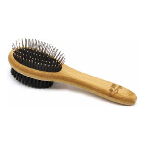Brosse de Toilettage en Bambou "Double Face" 19cm Naturel