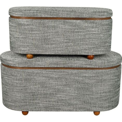 Ensemble 2 bancs coffres polyester Alpina vert 45x48x110cm