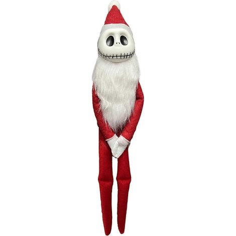 Peluche Skellington de Noël, mignonne et effrayante, en PVC doux, décoration intérieure, peluche réaliste rouge (1/4)