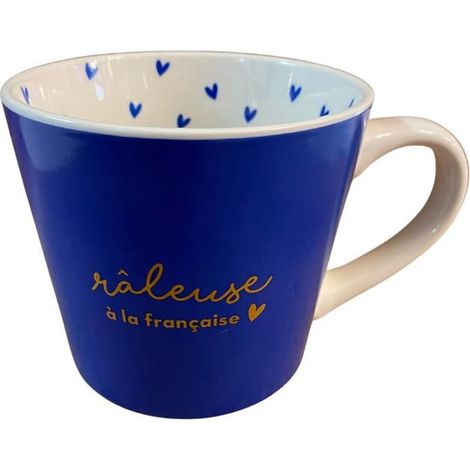 Tasse - HINTER DER TÜR - Französische Meckerer - Keramik - Weiß - Zylindrisch