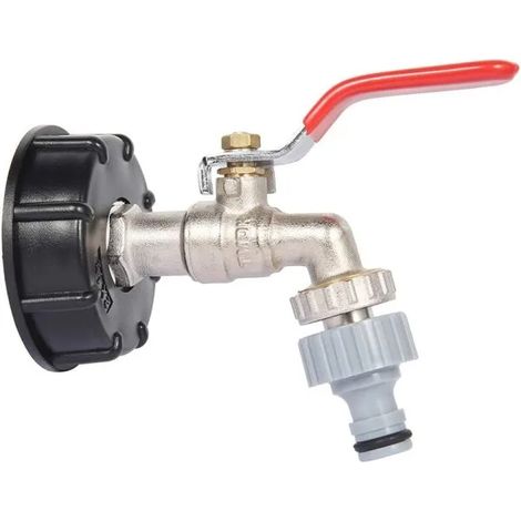 Adattatore per serbatoio IBC S60x6 – raccordo valvola di ricambio – tubo flessibile da 1/2" (1/5)
