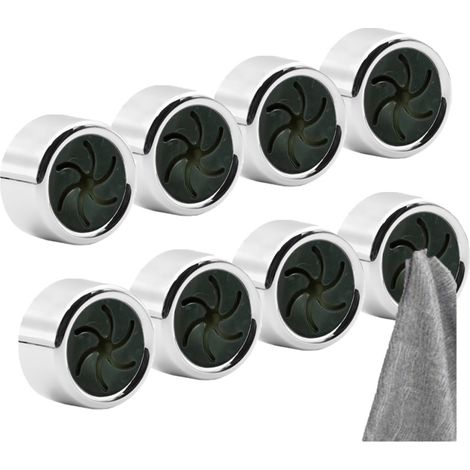Set mit 1/3/8 Küchenhandtuchhaltern, selbstklebenden Wandhaken für Geschirrtücher, runde Wandhalterungen für Bad, Küche und Haushalt, Wand, Schrank, Garage, kein Bohren erforderlich