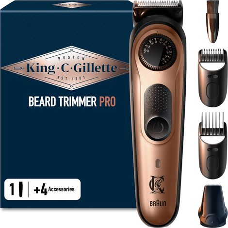 Tondeuse Barbe Homme Pro, Multicolore, 4 Accessoires (1/5)