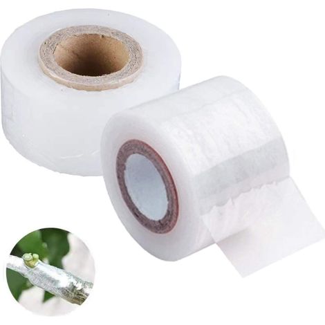 Lot de 2 rubans pour greffage de jardin, film, raccord de plantes extensibles, outils de jardin pour arbres fruitiers, ruban adhésif pour greffer des plantes autocollants, 3 x 120 m. (1/5)