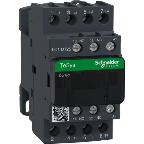 Contacteur TeSys LC1D 4P AC1 440V 25 A bobine 220 V CA - LC1DT25M7 (1/3)