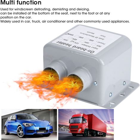 Dégivreur/chauffage 12V blanc peint 800W, convient aux voitures, camions et mini-camions, disponible dans les entrepôts à l'étranger. (1/4)