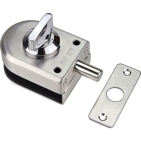 Serrure de porte en verre acier inoxydable – Verrou de sol pour épaisseur de verre 10-12mm – Résistante à la rouille et corrosion – Installation facile (1/5)