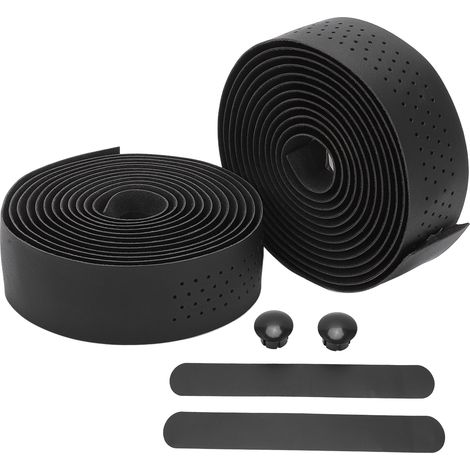 Ruban de guidon vélo antidérapant absorbant la transpiration - Accessoire cyclisme noir (1/5)