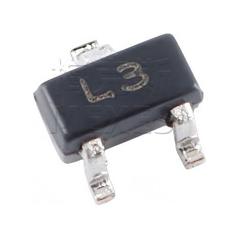 Schottky diode, Changdian/Changjing BAT54CT package, SOT-523, screen-printed L3, 30 V 200 mA, lot of 5 electronic components.