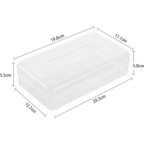 Este estuche para lápices de gran capacidad y doble compartimento es apilable y consta de una caja de almacenamiento semitransparente fabricada en plástico PP ecológico con tapa a presión. Es ideal pa