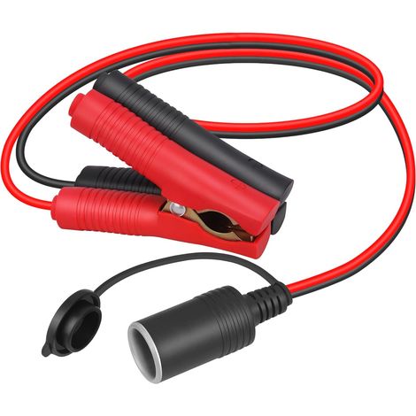 12V 24V Cigarette Lighter Socket Crocodile Battery Clip Type Direct Battery Length 50cm 14AWG 20A Adapter Cable (1/5)