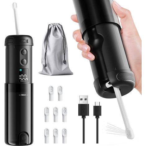 Tragbares elektrisches Bidet mit 250-ml-Reservoir, 5 Druckstufen, 8 austauschbaren Pumpen, 2000-mAh-Akku, IPX7-Wasserschutz und LED-Anzeige – Menstruation, Wochenbett