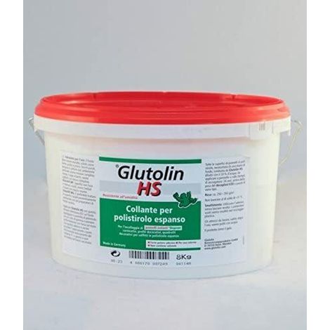 COLLA X POLISTIROLO GLUTOLIN HS 8KG INCOLLA DEPRON POLISTIRENE ISOLANTE TERMICO