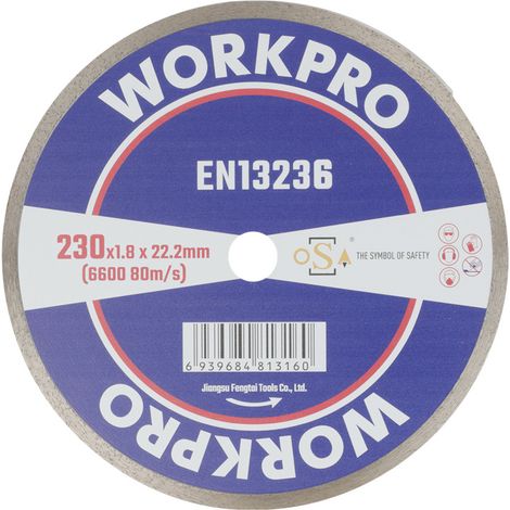 WorkPro GSOSCR-4 Diamanttrennscheibe 230 mm 1 St. Keramik, Porzellan, Marmor, Mauerwerk, Glas, Kalk (1/2)