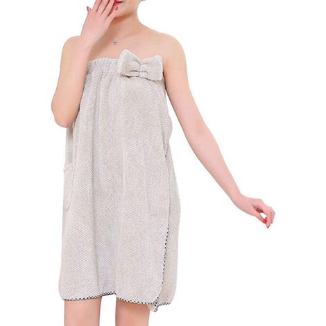1 Peignoir de Bain, Microfibre, Séchage Rapide, Avec Poche, Pour Femme, Salle de Bains, Plage, Voyage