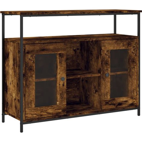vidaXL Credenza Rovere Fumo 100x35x80 cm in Legno Multistrato (1/5)