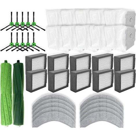 Ersatzteile für den Staubsauger Combo 10 Max: Hauptwalze, Seitenbürste, HEPA-Filter, Reinigungstücher, Staubbeutel, Zubehör
