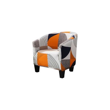Housse de fauteuil cabriolet extensible – Motif géométrique – Protection contre taches – S'adapte à fauteuils 70-90 cm de hauteur (1/5)