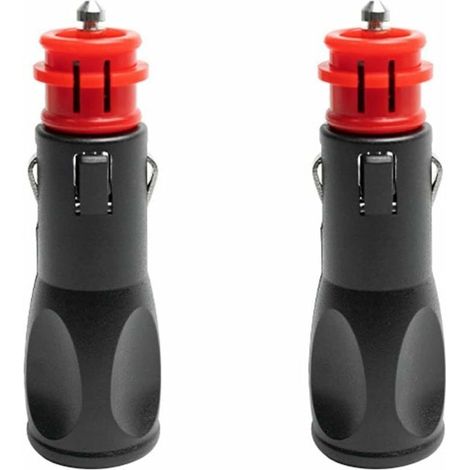 Prise Allume Cigare Male,Adaptateur Male Allume Cigare,Prise Fiche Male Allume Cigare,Fiches pour adaptateurs d'allume-Cigare européens 12V - 2PC (1/4)