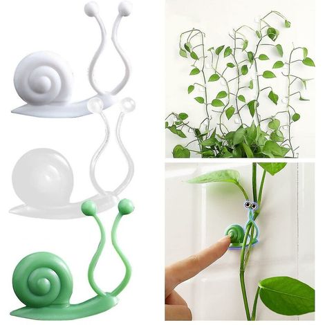 CREA Clips pour plantes grimpantes 10 pièces, Clips de fixation murale, Clips pour plantes auto-adhésifs, attaches pour plantes, fixation de fil à domicile (vert)