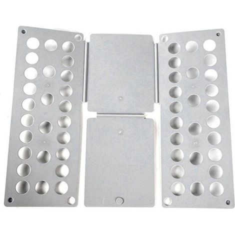 Plaque Pliante pour Vêtements - Plastique Résistant - Pour Chemises et Linge Enfant - Réglable en Épaisseur - 2 Pièces (1/2)