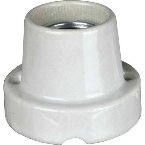 Douille céramique Socket - pour montage fixe - câble avec interrupteur - résistant à la chaleur - E27 - puissance max 200 W - 76110 (1/3)
