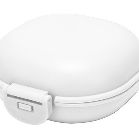 Porte-savon étanche et portable en polypropylène avec couvercle à boucle, idéal pour les voyages, la maison, l'hôtel ou les dortoirs (blanc). (1/5)