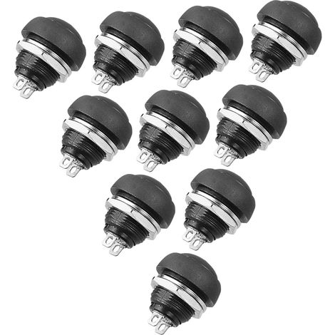 10 boutons-poussoirs plastique étanche, pour panneau/atelier (1/5)