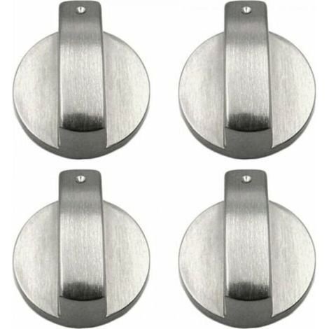 4-teiliges Herdknopf-Set, Gasherdknöpfe, Gasherdknöpfe aus Metall, Gasherd-Reglerknöpfe, Metallherdknöpfe für die Küche, 6 mm (1/4)