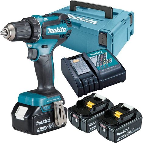 Makita DDF485RTJ3 18V LXT Lithium Ion Brushless Drill Driver 2 Speed Bare 3x5ah (1/5)