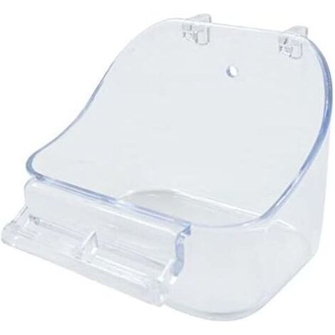 12,8x9,5x10cm Vogelbad Vogelbad-Dusche - Transparente Badewanne Vogelreinigungswerkzeug zum Aufhängen im Käfig Badewanne für Vögel Papageien Sittiche für kleine Vögel Papageien Myna Finken C (1/4)