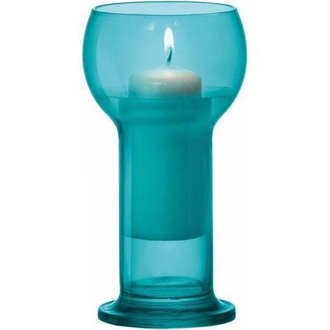 Bormioli Rocco portacandela Lucilla azzurro vetro colorato