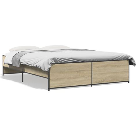 Maison Exclusive - Bettgestell Sonoma-Eiche 160x200 cm Holzwerkst