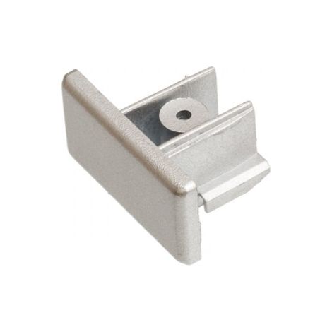 1F copertura terminale per binario monofase grigio argento 10pz.