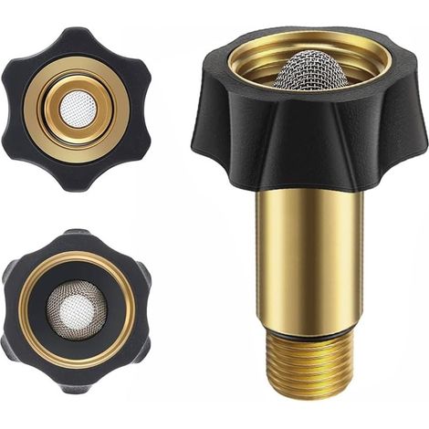 1 x 1/4" Female to 3/8" Male Brass Garden Hose Adapter - Replacement Leak-Proof Garden Hose Fitting 7110166 for High Pressure Cleaning (1/5)