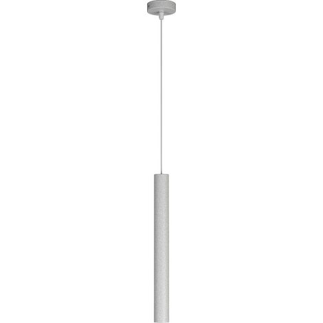 Sospensione Moderna Round Tube Metallo Grigio 1 Luce Gu10 (1/4)