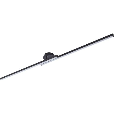 Lindby Lámpara de techo LED 'Aurendor' en Negro Aluminio