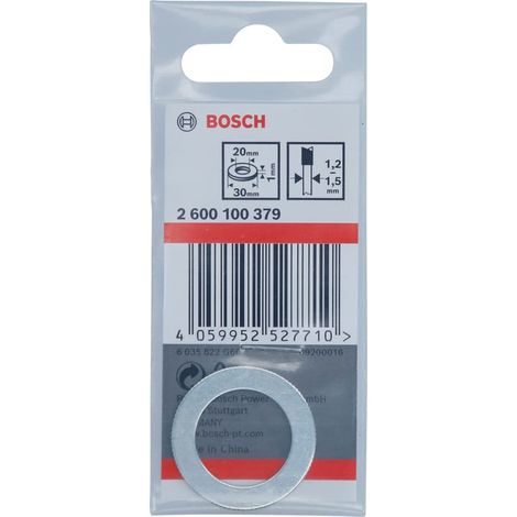 Bosch Accessories 2600100379 Bosch Professional-Anello Dischi (riduzione da Ø 30 a 20 mm, Spessore 1 mm, Attacco Sega Circolare) (1/5)