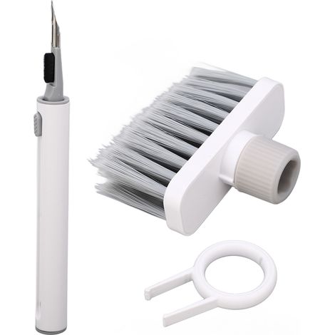 Brosse de nettoyage multifonctionnelle 5 en 1 pour clavier, casque et téléphone (1/5)