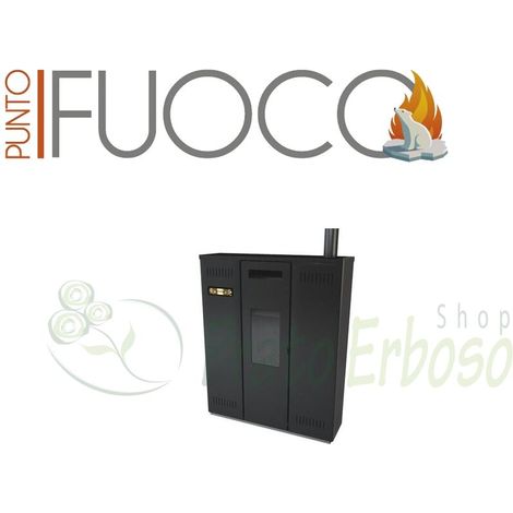 Sole - Stufa a pellet da 11 kw nero goffrato (1/3)