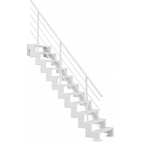 Minka Raumspartreppe Modulario Mini 36 - 300cm Geschosshöhe Weiß (1/5)